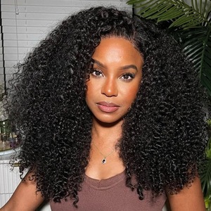 Peluca de Cabello Humano Rizado Afro 13*4 Frontal, Densidad 350%, Calidad 10 - Product Image 3
