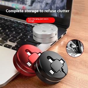 Cafele HAOYUE S111 câble de données conducteur en cuivre écologique trois en un à charge rapide pour téléphones mobiles PVC télescopique - Product Image 3