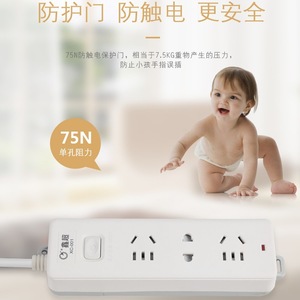 ปลั๊กพ่วง 2500W 1.8M พร้อมประตูนิรภัย สำหรับใช้ในบ้านและคอมพิวเตอร์ - Product Image 3