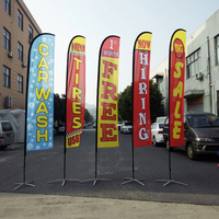 Drapeau de plage en polyester avec impression personnalisée, conception gratuite, bannière publicitaire (drapeau non inclus) – Promotion, Célébration d'ouverture, Publicité