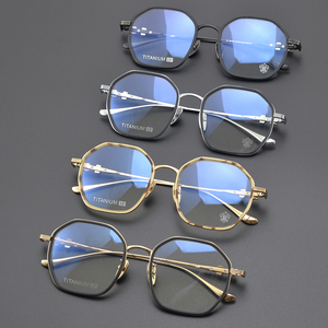 CH8102 مثمنة التيتانيوم وصفة طبية للنساء أزياء فاخرة ماركة نظارات رجالية إطار العدسات مع خلات البصرية المصنوعة في الصين - Product Image 2