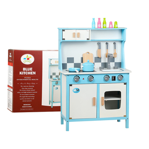 Juguetes de Cocina de Madera, Cocina de Juguete Azul, Juguetes Educativos Montessori con Certificación CE y Cpc para Niños - Product Image 4