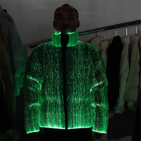 Veste matelassée lumineuse de luxe avec logo personnalisé pour homme, veste d'hiver lumineuse, finition mate