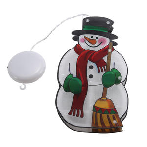 Ornement de Noël en PVC personnalisé avec LED Décoration de fenêtre IP65 Ventouse <span class=keywords><strong>Lanterne</strong></span> Bonhomme de neige Cloche de renne Boîte à piles Suspendue Noël - Product Image 5