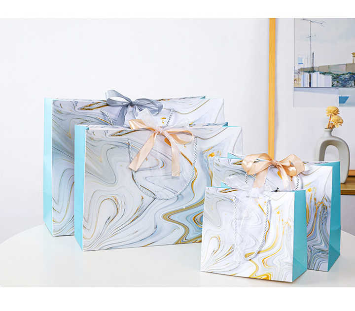 Luxury Ribbon Handle Boutique Shopping Packaging Customized Printed ...