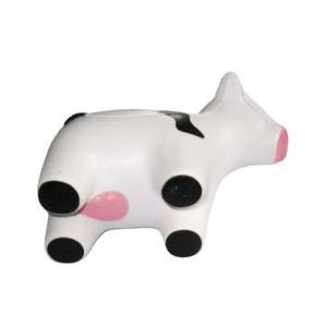 Jouet promotionnel de balle anti-stress de vache en PU avec impression de logo sur mesure pour les 14 ans et plus - Product Image 4