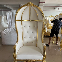 Chaise Trône Contemporaine Ornée de Style Cage, Design à Dôme Haut, pour Hôtels et Usage Commercial