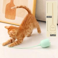 Nouveau design-Jouet interactif pour chat à queue magique-Rotation à 360 °, matériau en silicone souple-Jouet engageant pour chats à la maison ou à l'extérieur