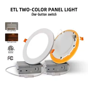 Banqcn levou luz de teto recesso rodada 5CCT ultra slim painel luzes downlight noite luz 2000k