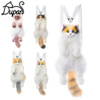 Sac à dos en peluche douce simulée en forme de chat DUPAN, jouet fait à la main, mignon, portable, anti-stress, sac à dos réaliste en forme de chat
