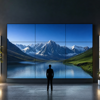 Écran d'affichage publicitaire LCD grand format 4K HD à cadre fin pour intérieur, configuration 2x3 3x3