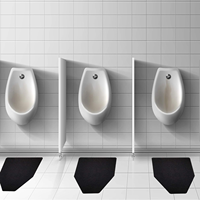 Urinalmatten mit PVC-Rücken, Sechseckige Urinal-Bodenmatten, Rutschfeste Kommerzielle Bodenmatten für Immobilienverwaltung, Große Kommerzielle Urinalunterlagen