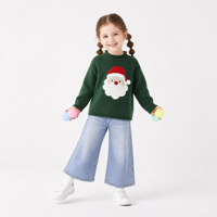 Pull en coton épais et doux à col montant et manches longues, tricoté plat, personnalisé par l'usine Puresun, idéal pour l'hiver et les fêtes de Noël, pour filles.