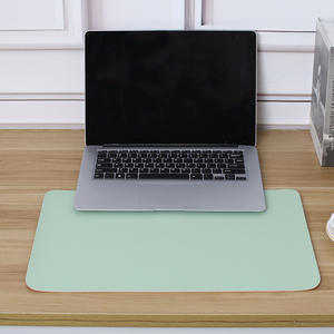 Tapis de souris rectangulaire bicolore simple, antidérapant, imperméable, en PU, pour ordinateur, bureau, étude, plusieurs couleurs - Product Image 1