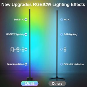 <b>Lighting</b> 5V <b>Smart</b> Decorative Standing Lamp RGB LED Floor Light with Remote & APP Control - Product Image 4