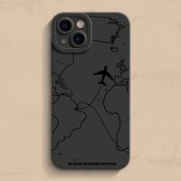 Étui de téléphone de conception d'itinéraire d'avion de voyage-nspired pour iPhone 16 15 14 13 12 11 X XR Xs SE2 SE 8 7 Plus Pro Max Mini