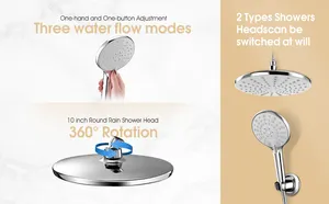 Wholesale Bathroom Waterfall Top Ceiling Shower High Pressure ABS Overhead Rainfall Shower Set With Hand Shower Head