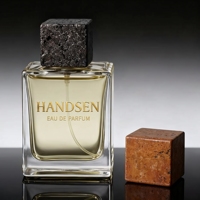 Flacon de parfum 20ml 30ml 100ml transparent rectangulaire avec texture pierre, bouchon carré, logo personnalisé OEM ODM pour marques de parfums de niche