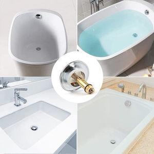 Évier En Laiton Bouchon De Vidange Salle De Bains Pop Up Double Joint 66 mm de diamètre pour Évier Robinet Pop-up Évier Plug - Product Image 5