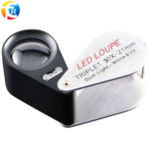 Draagbare Diamant Sieraden 30x Pocket <span class=keywords><strong>Loupe</strong></span> Vergrootglas Metalen Plastic Juweliers Loep Met Led Lichtbron Voor Optische Reparatie - Product Image 6