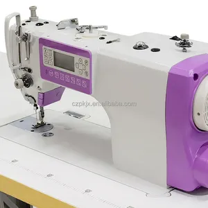 Máquina de coser industrial de punto de cadeneta de alimentación compuesta de cama de cilindro de aguja única con gancho de lanzadera grande