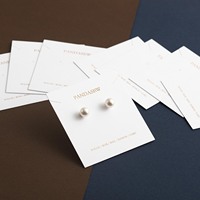 PandaSew Cartes Présentoir d'Emballage Bijoux Personnalisées pour Colliers Boucles d'Oreilles en Papier 400gsm Tendance