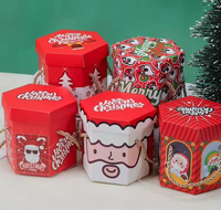 Boîte-cadeau de bonbons pour enfants de Noël Décoration de la maison du Nouvel An-Boîtes en papier élégantes pour les cadeaux de vacances