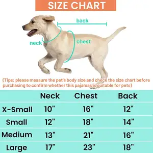 ZYZ PET Dog Pajamas Puppy Shirt Soft Cotton Dog Apparel Accessories Dog Clothes For Small Dogs Waterproof Adjustable
