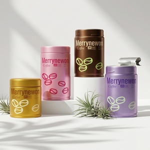 Boîte en métal de qualité alimentaire professionnelle avec emballage pour café de 30g, 50g, 80g, 100g, pour le stockage de grains de café torréfiés, kit de rangement - Product Image 1
