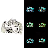 2312 Halloween lumineux main bijoux lueur dans le noir dragon anneau personnalité rétro hommes