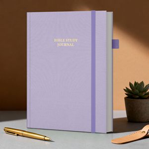 Journal d'étude biblique « Aimez Dieu avec passion » – Couverture rigide en tissu bleu, versets personnalisés, cadeau idéal, journal biblique en lin - Product Image 6
