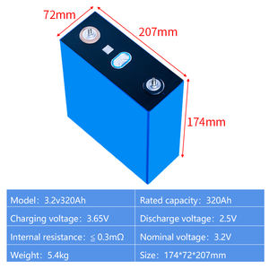 سيارة كهربائية Lifepo4 بطارية ليثيوم أيون منشورية دراجة كهربائية جولة 320AH 340AH 330ah 314AH 30ah 306AH 304AH 300AH 280AH المتغيرات - Product Image 2