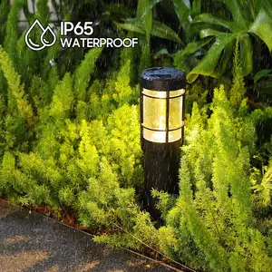 RGB Color Changing Warm White Solar Lawn Lamp Garden Solar Decoration Lights