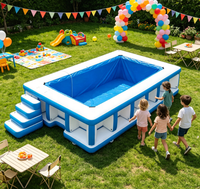 Grand canapé gonflable de piscine, jeux de jardin, chaise de piscine gonflable de luxe, transat gonflable pour fêtes de famille, piscine pour enfants et adultes