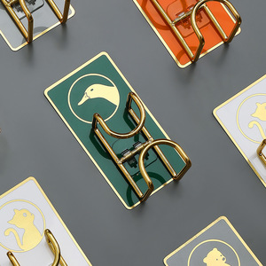 Novelty Wall Mounted Hooks Rectangle Removable Adhesive For Basin Storage - Product Image 2