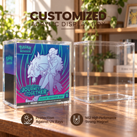 Boîtier de présentation en acrylique transparent de qualité supérieure pour la boîte d'entraînement Elite Journey Together, super magnétique N52, protection UV, anti-poussière