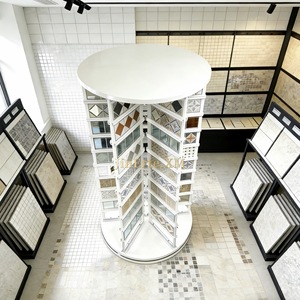 <strong>Bathroom</strong> Mosaic <strong>Tiles</strong> <strong>Display</strong> Rack Rotating Floor <strong>Standing</strong> Metal Shelf for Porcelain &amp; <strong>Ceramic</strong> <strong>Tile</strong> Marble Quartz Stone Samples - Product Image 5