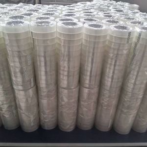 Ruban d'emballage BOPP transparent 48mm x 100m Silicone étanche 52 microns couleur blanche personnalisée 48mm <span class=keywords><strong>Film</strong></span> de papier adhésif personnalisé - Product Image 6