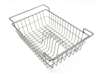 Panier d'organisation de cuisine moderne et durable en acier inoxydable 304, réglable et antirouille, pour séchage de vaisselle et rangement de fruits/légumes