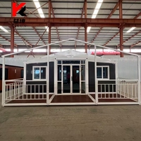 Maison de conteneur en acier extensible mobile de luxe prête à l'emploi 20 pieds 40 pieds Option de 2 à 5 chambres Acheter l'expédition pour les hôtels Maroc Petite maison