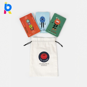 Cartes flash émotionnelles personnalisées pour enfants, très vendues, avec <span class=keywords><strong>pochette</strong></span> en coton, carton épais aux coins arrondis pour l'éducation précoce des tout-petits - Product Image 2