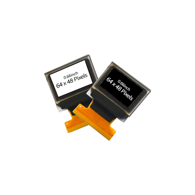 High Resolution 0.66-Inch PMOLED Display 64x48 Pixels SSD1315 Driver I2C Interface White Monochrome for Wearables OLED