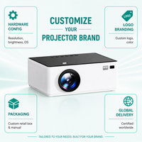 Projecteur Android en gros, 1080P Full HD, WiFi, projecteur vidéo LED portable, Android 11, 350 ANSI, 1 Go, 8 Go, pour la distribution