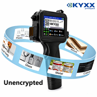 Imprimante à jet d'encre portable KYXXTECH 12,7 mm pour l'impression de date, numéro de lot, code QR, code-barres, logo sur carton, plastique, métal, bois