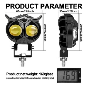 Precio Ultrabajo, Venta Directa de Fábrica, Faro Delantero Láser con Lente Mini Owl, Delgado, 12v, Luces Antiniebla LED, Doble Color, Faro para Motocicleta - Product Image 6