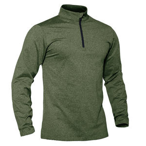 Haute qualité OEM/ODM <span class=keywords><strong>pull</strong></span> de sport thermique hommes 1/4 fermeture éclair hauts respirant gymnastique course t-shirt <span class=keywords><strong>pull</strong></span> mâle vêtements de sport - Product Image 2