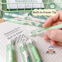 Crayon mécanique mignon de dessin animé, mine remplaçable de 0,5 mm, corps en plastique, papeterie scolaire pour enfants