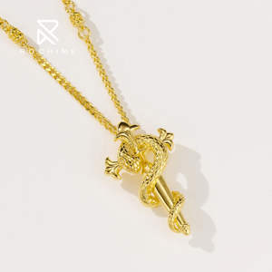 Collar de serpiente de varita de lujo Rochime, joyería fina de plata 925, joyería colgante de Animal para mujer - Product Image 3