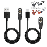 Câble de charge magnétique USB 2.0 de remplacement pour écouteurs Shokz OpenSWim S710, 1 m, conducteur en cuivre pur