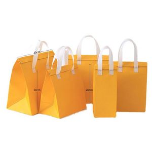 Sac isotherme de pique-nique en aluminium non tissé de bonne qualité, doré, pour crème glacée - Product Image 1